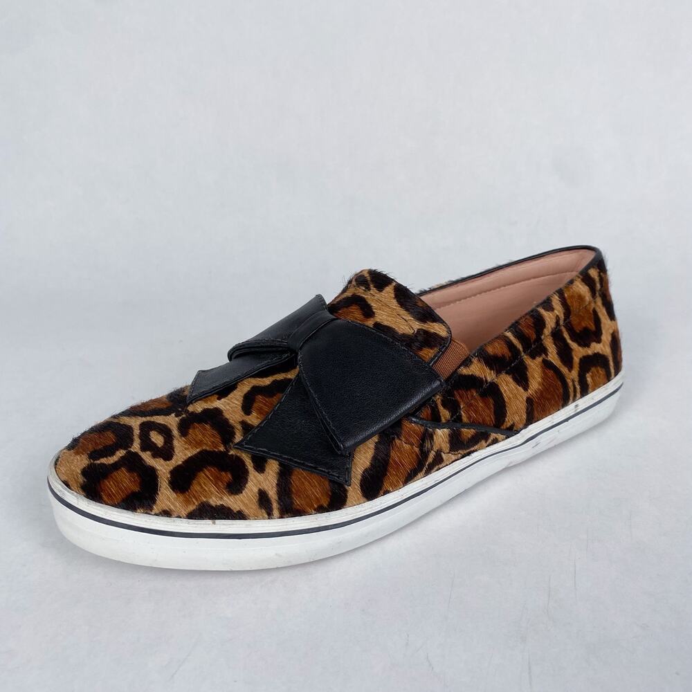 kate Spade New York Delise Leopard Calf Hair Bow Tie Sneakers 7